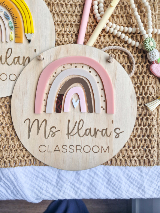 Personalised Teacher Door Sign (Medium)