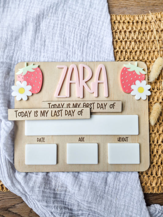 Mini First/Last Day Board Strawberries