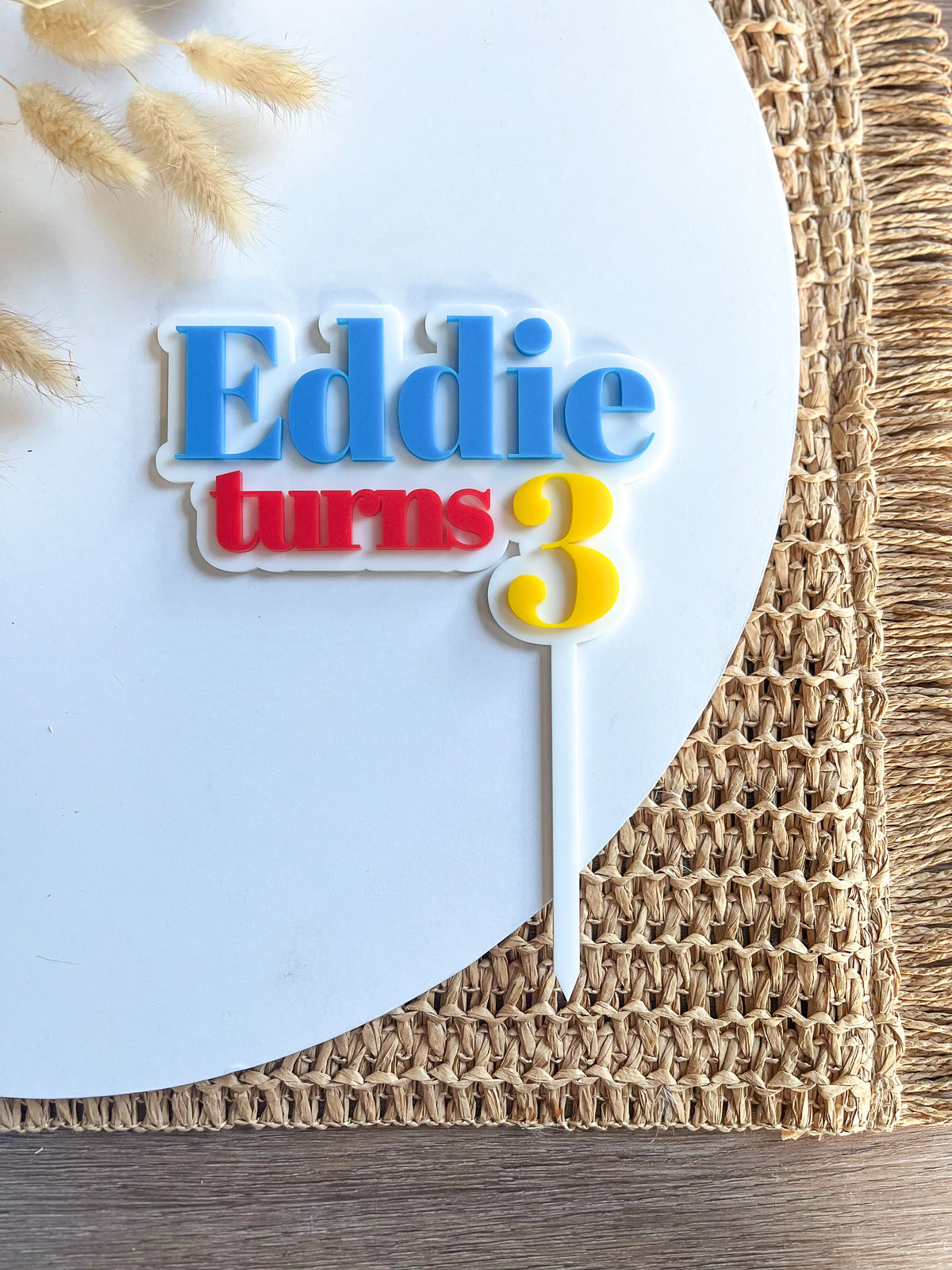 Custom Name & Age Topper/Fropper