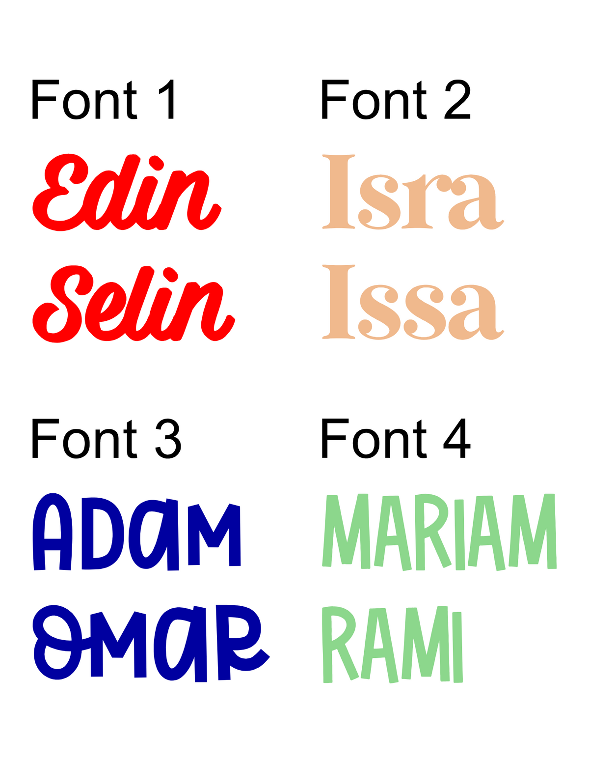Name Bag Tag Design 1