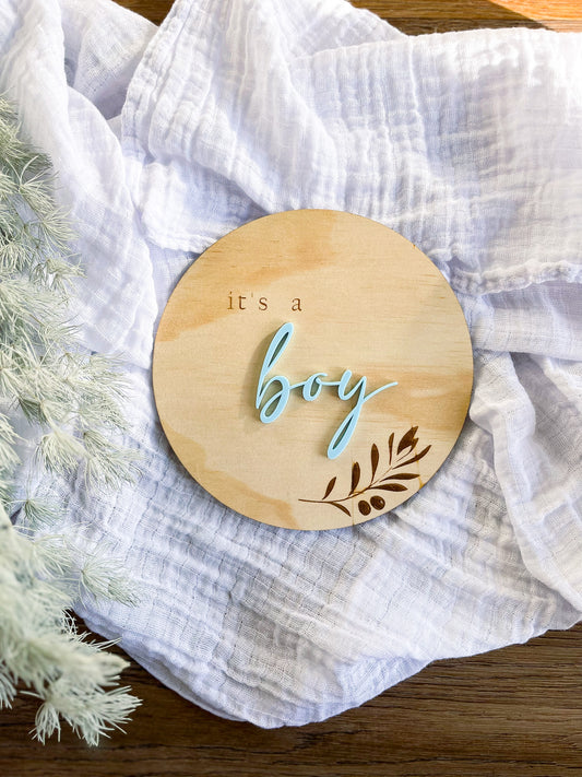 Gender Reveal Plaque