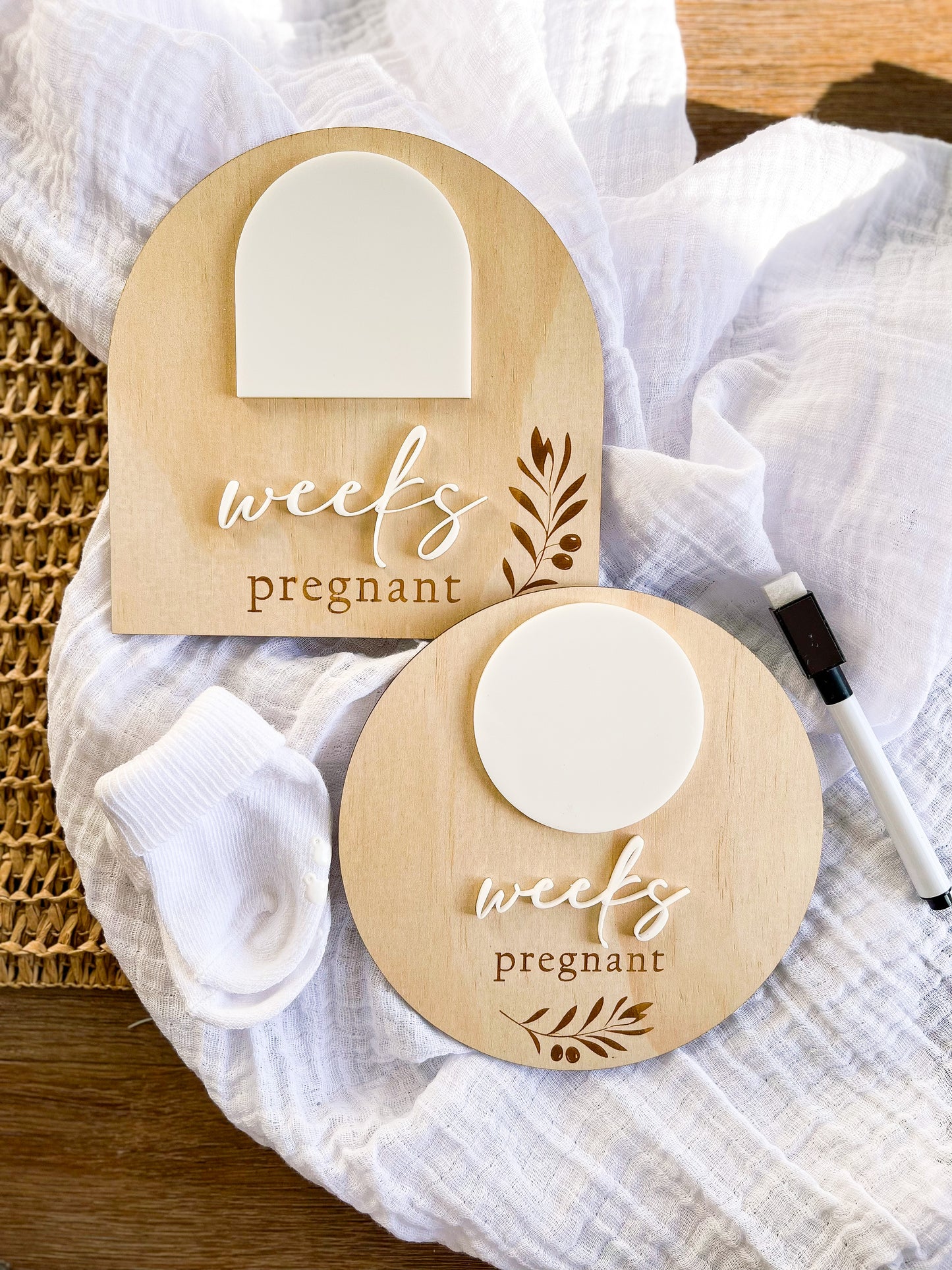 Pregnancy Milestone Plaque - Weeks