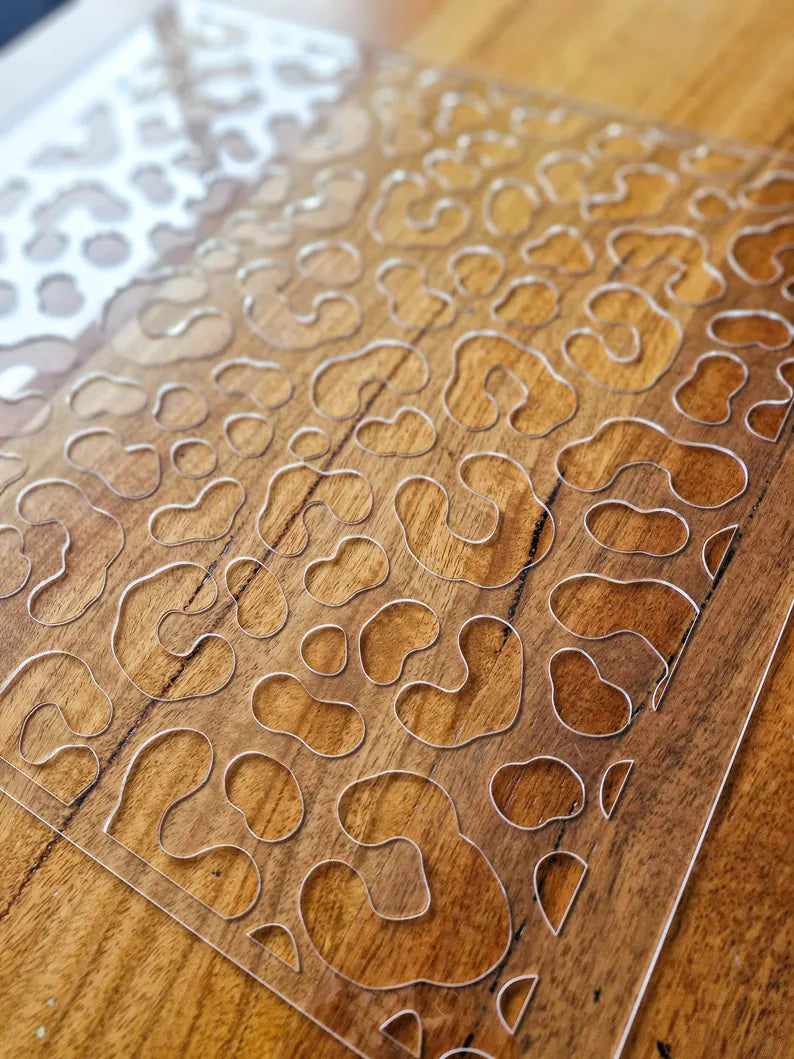 Acrylic Leopard Print Tiramisu Stencil