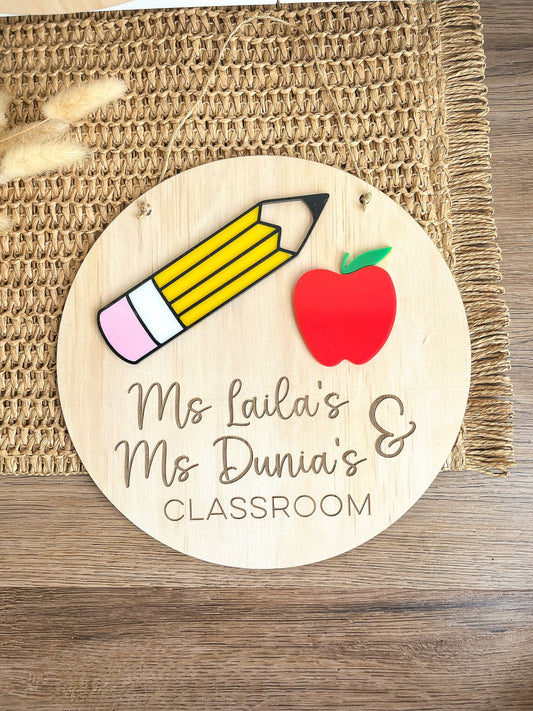 Personalised Teacher Door Sign (Large)