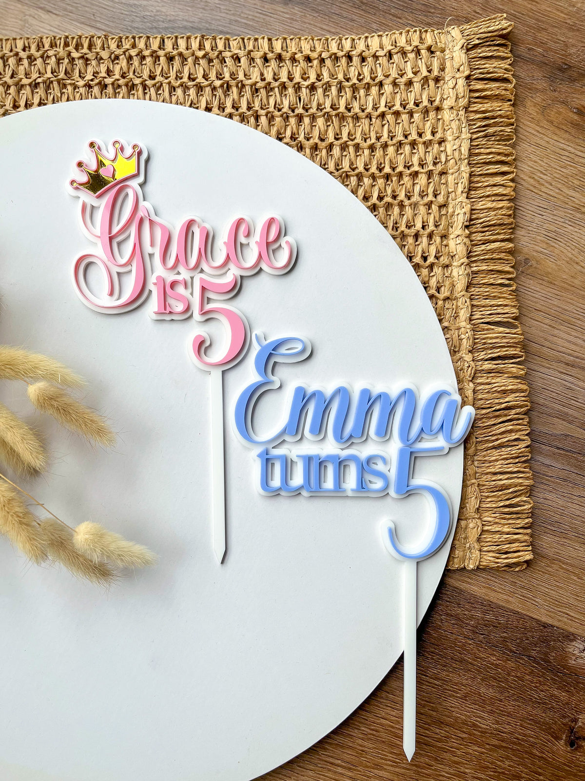 Custom Name & Age Topper/Fropper