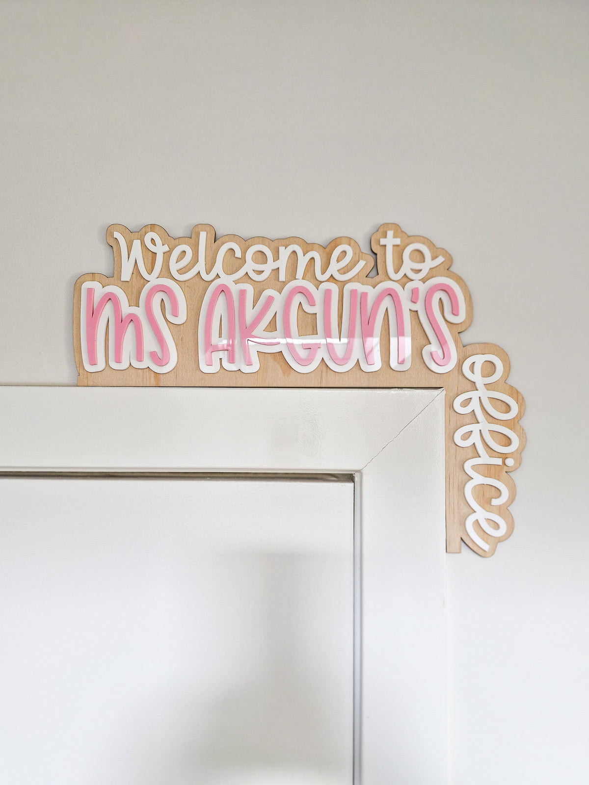 Personalised Teacher Door Edge Sign