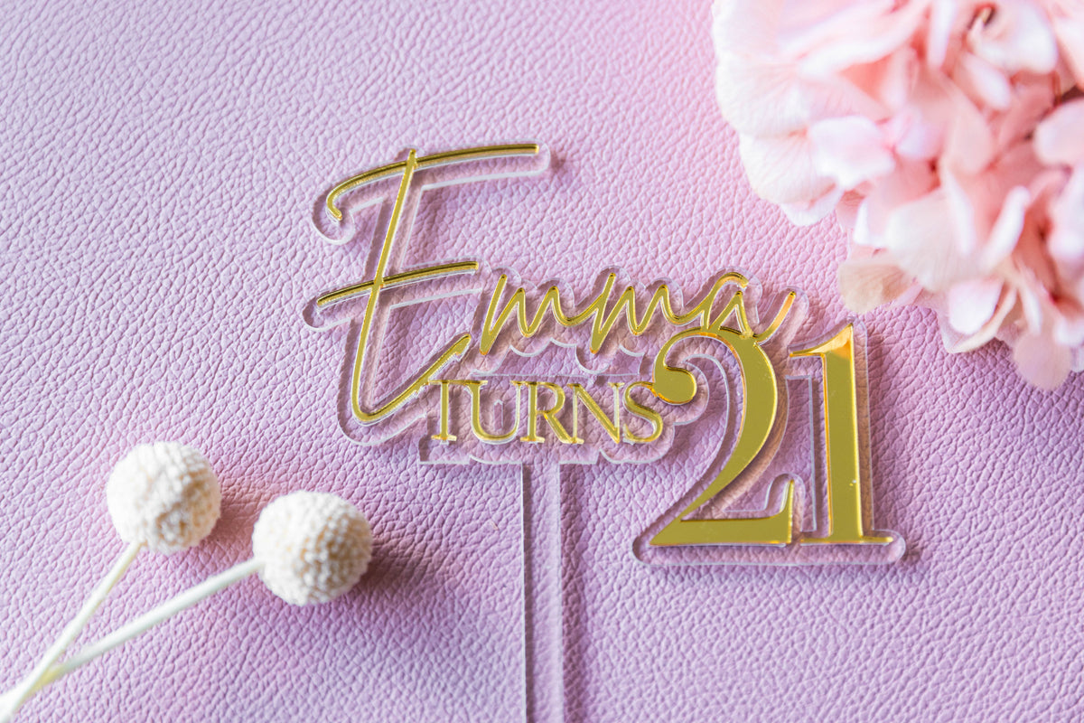 Custom Name & Age Topper/Fropper