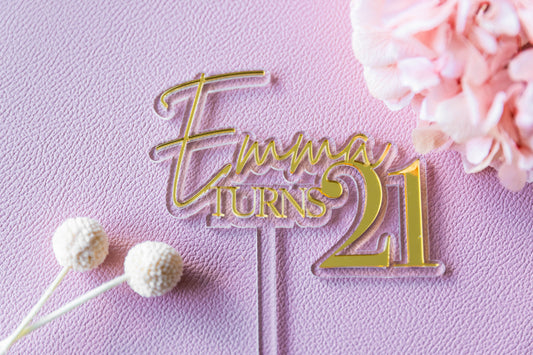 Custom Name & Age Topper/Fropper