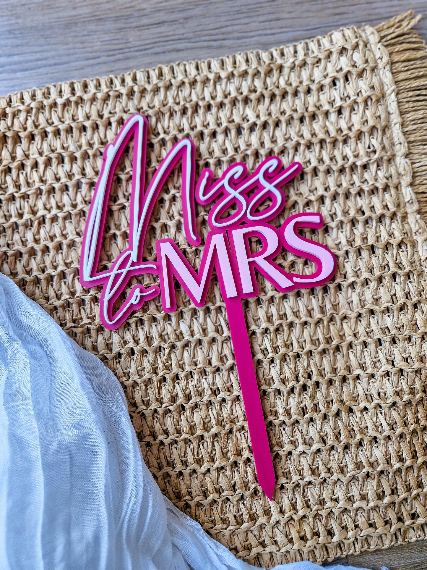 Miss to Mrs Cake Topper/Fropper