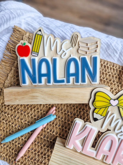 Teacher Desk Sign