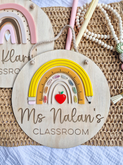 Personalised Teacher Door Sign (Medium)