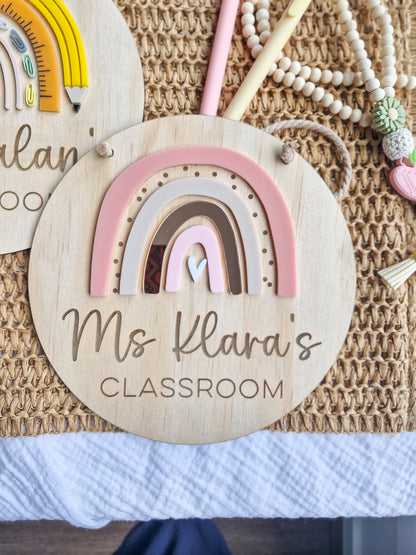 Personalised Teacher Door Sign (Medium)
