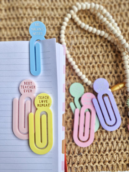 Personalised Acrylic Paperclips