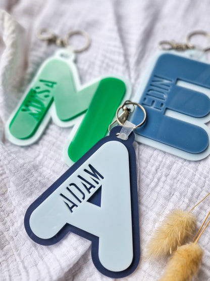 Initials Bag Tag Double Layer