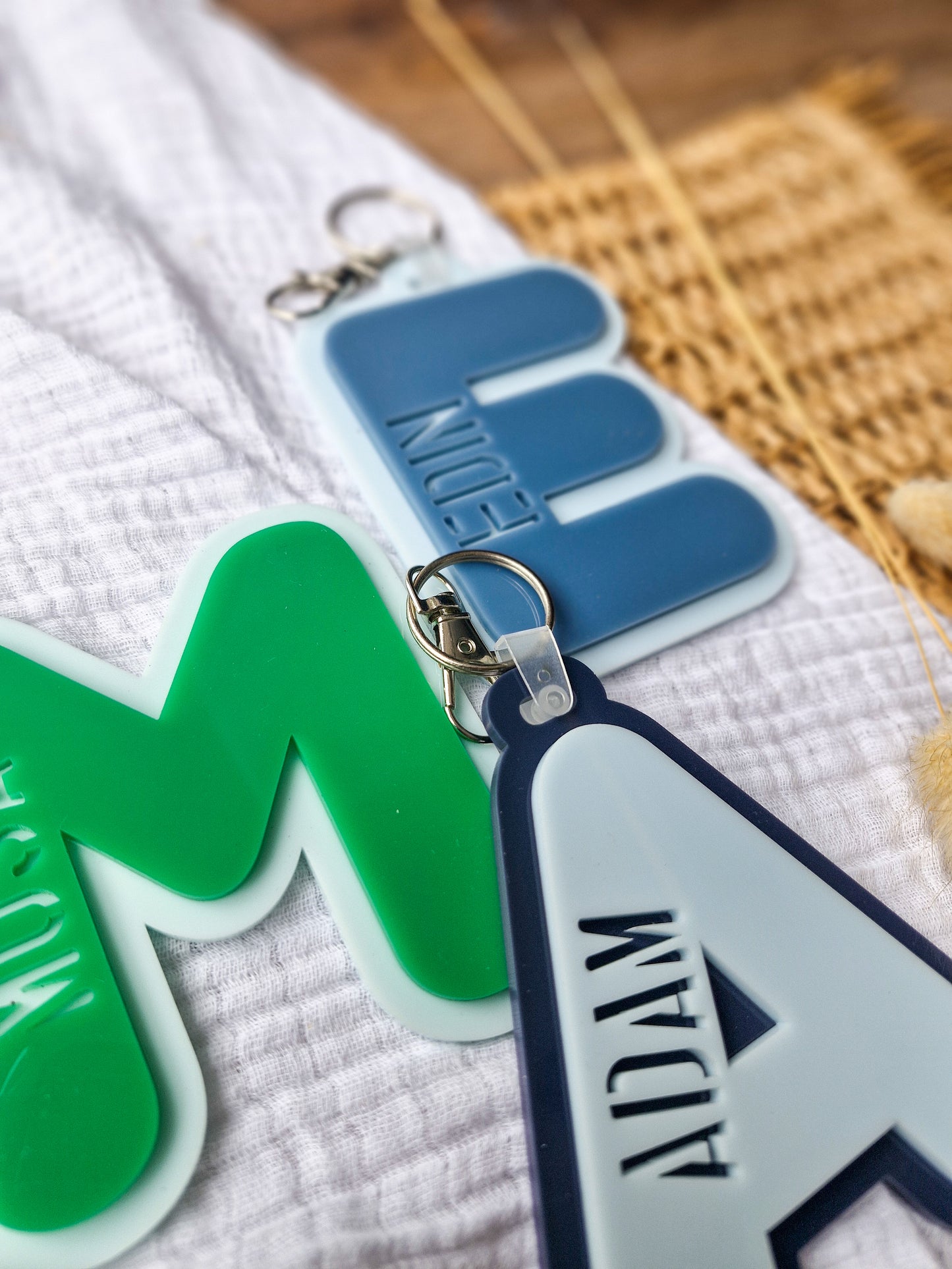 Initials Bag Tag Double Layer
