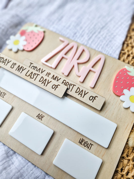 Mini First/Last Day Board Strawberries