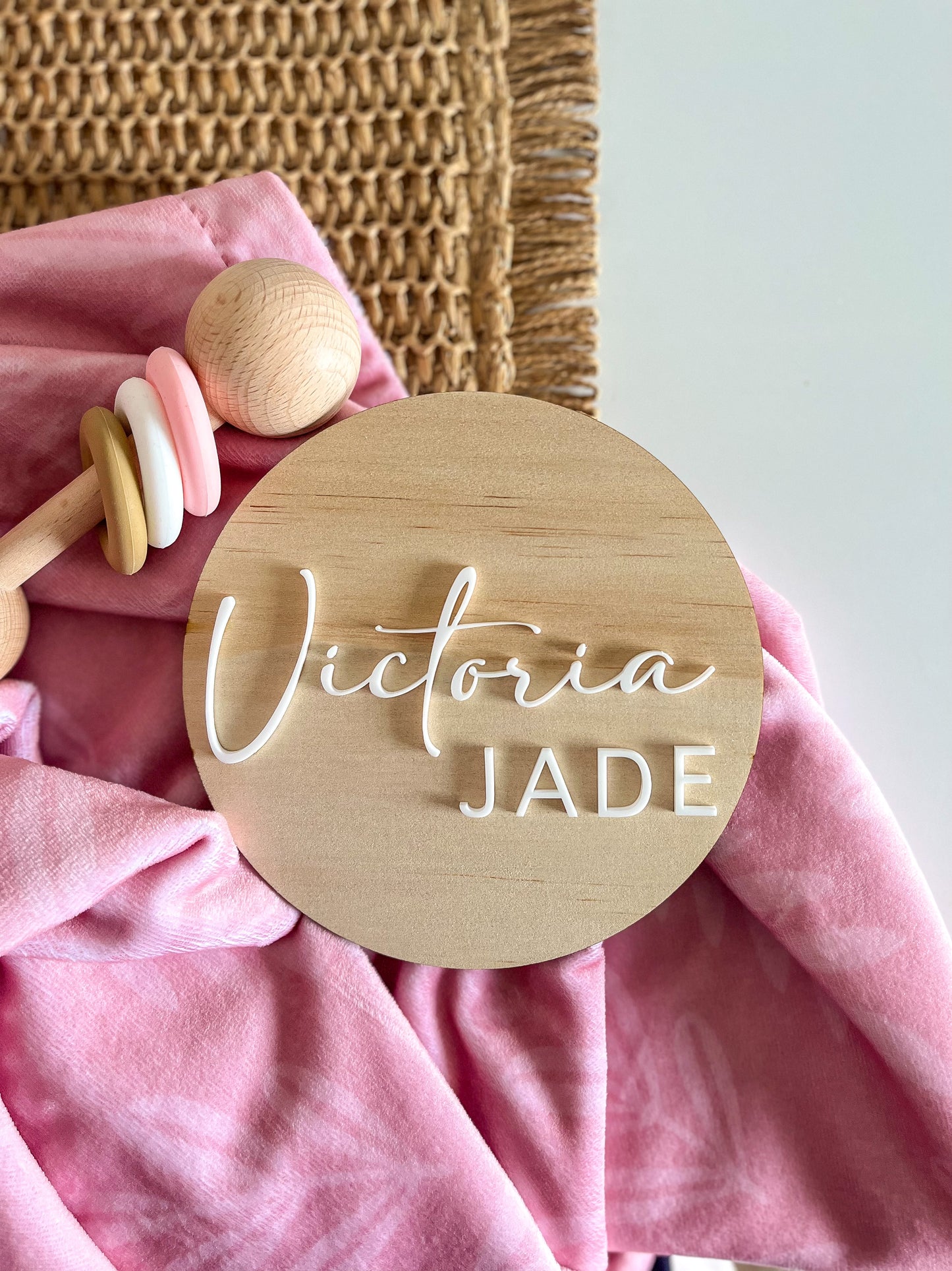Baby Announcement Plaque - Name