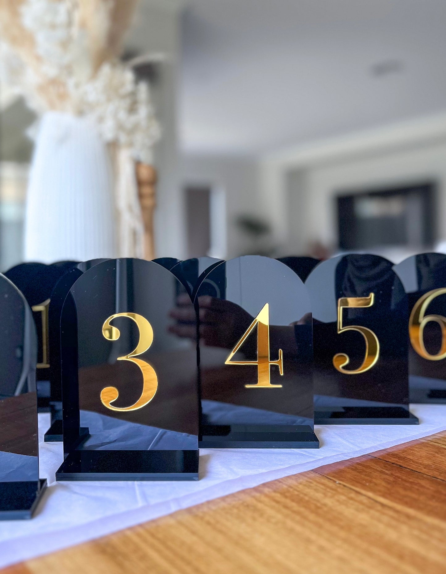 Table Numbers - Acrylic on acrylic