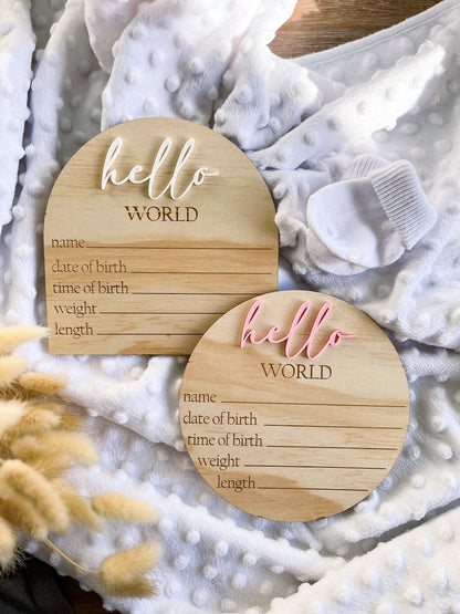 Arrival Plaque - Hello World