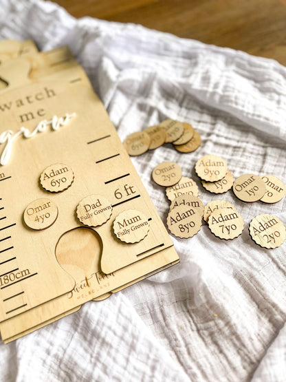 Family Height Chart Name & Age Trackers