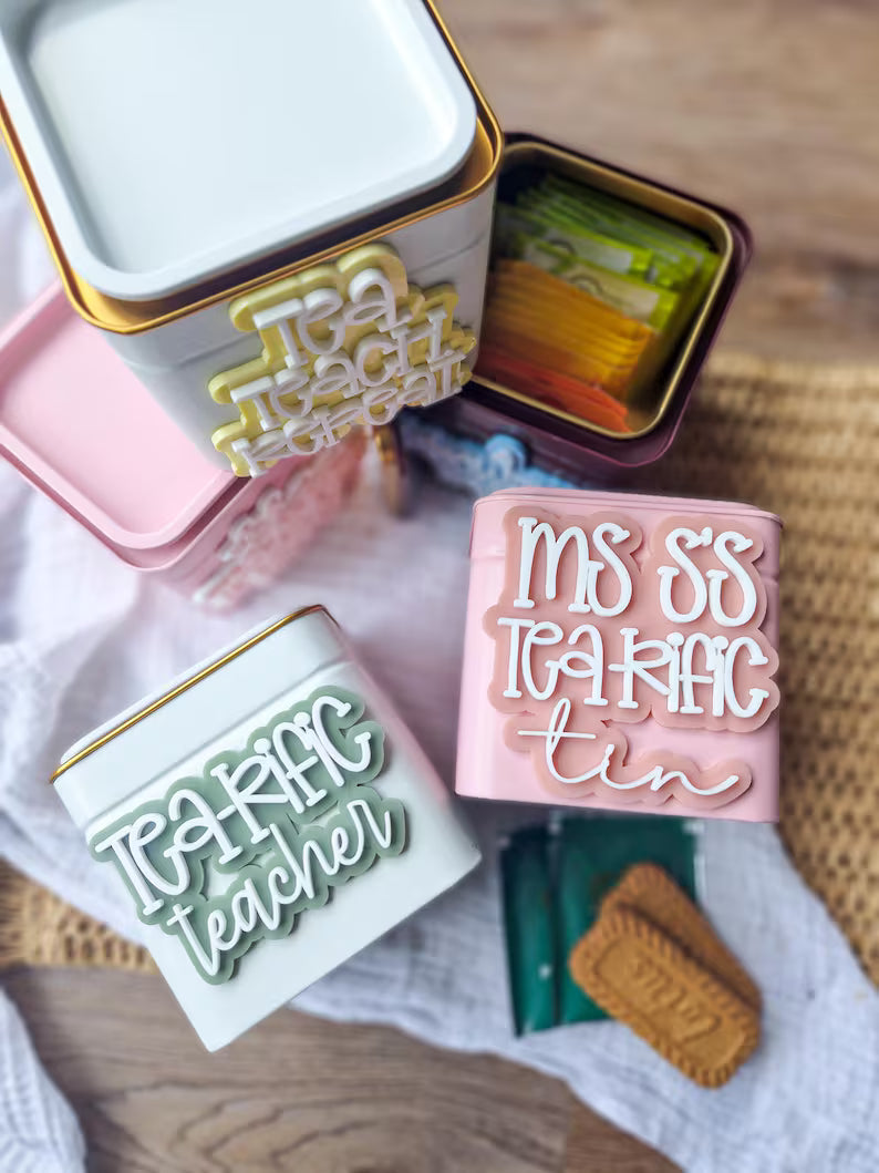 Personalised Teacher Tea Tin