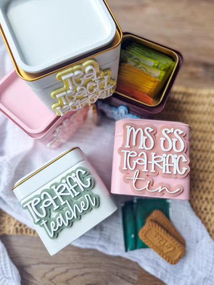 Personalised Teacher Tea Tin
