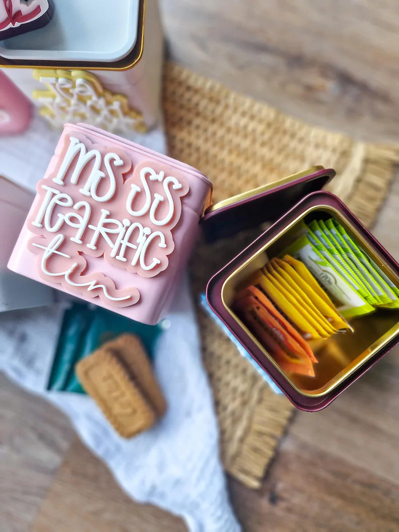 Personalised Teacher Tea Tin