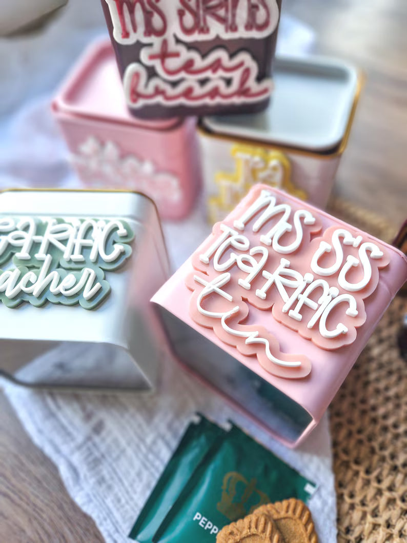 Personalised Teacher Tea Tin
