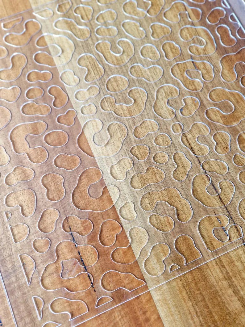 Acrylic Leopard Print Tiramisu Stencil