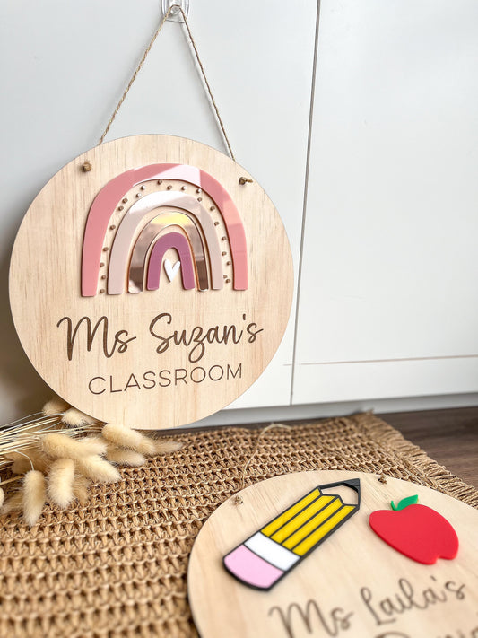 Personalised Teacher Door Sign (Large)