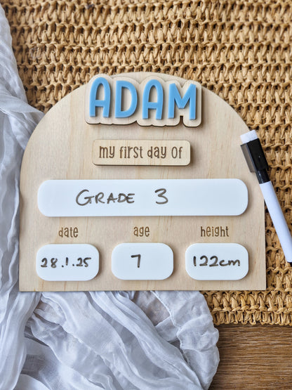 Mini First/Last Day Board