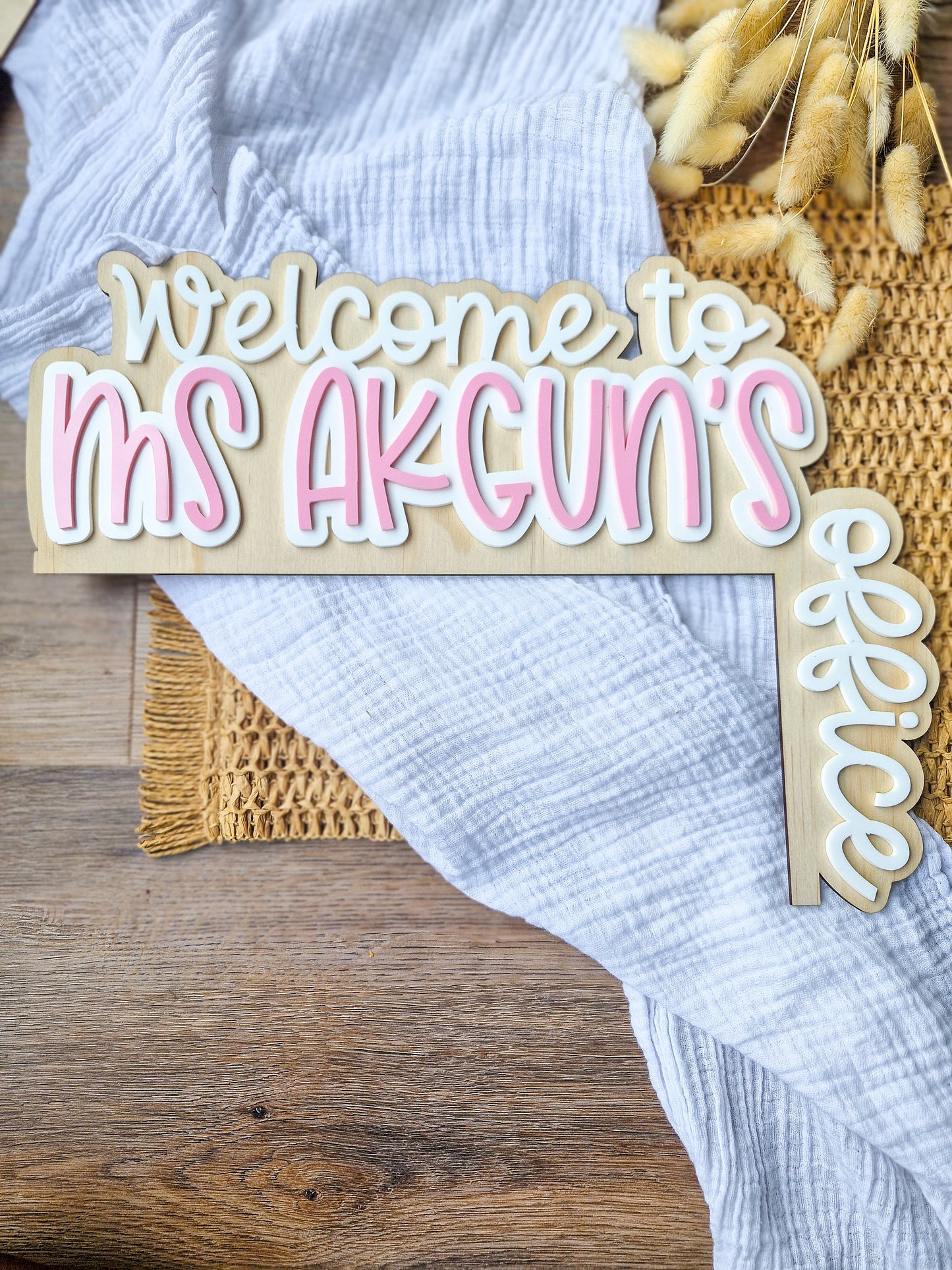 Personalised Teacher Door Edge Sign