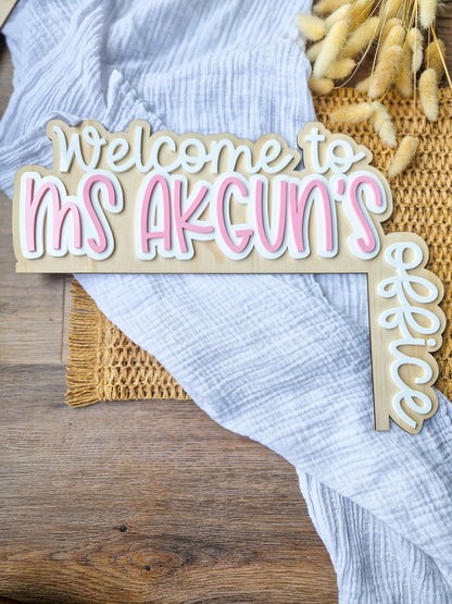 Personalised Teacher Door Edge Sign