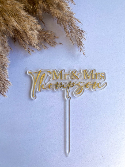 Mr & Mrs Name Topper/Fropper